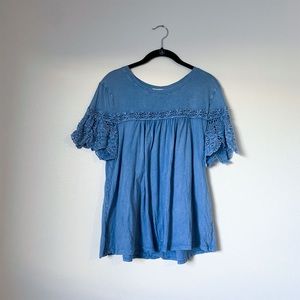 Blue Lace Top